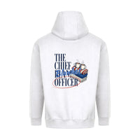 REVØRA The Chief Blanket Officer – Hoodie in White, Rückansicht
