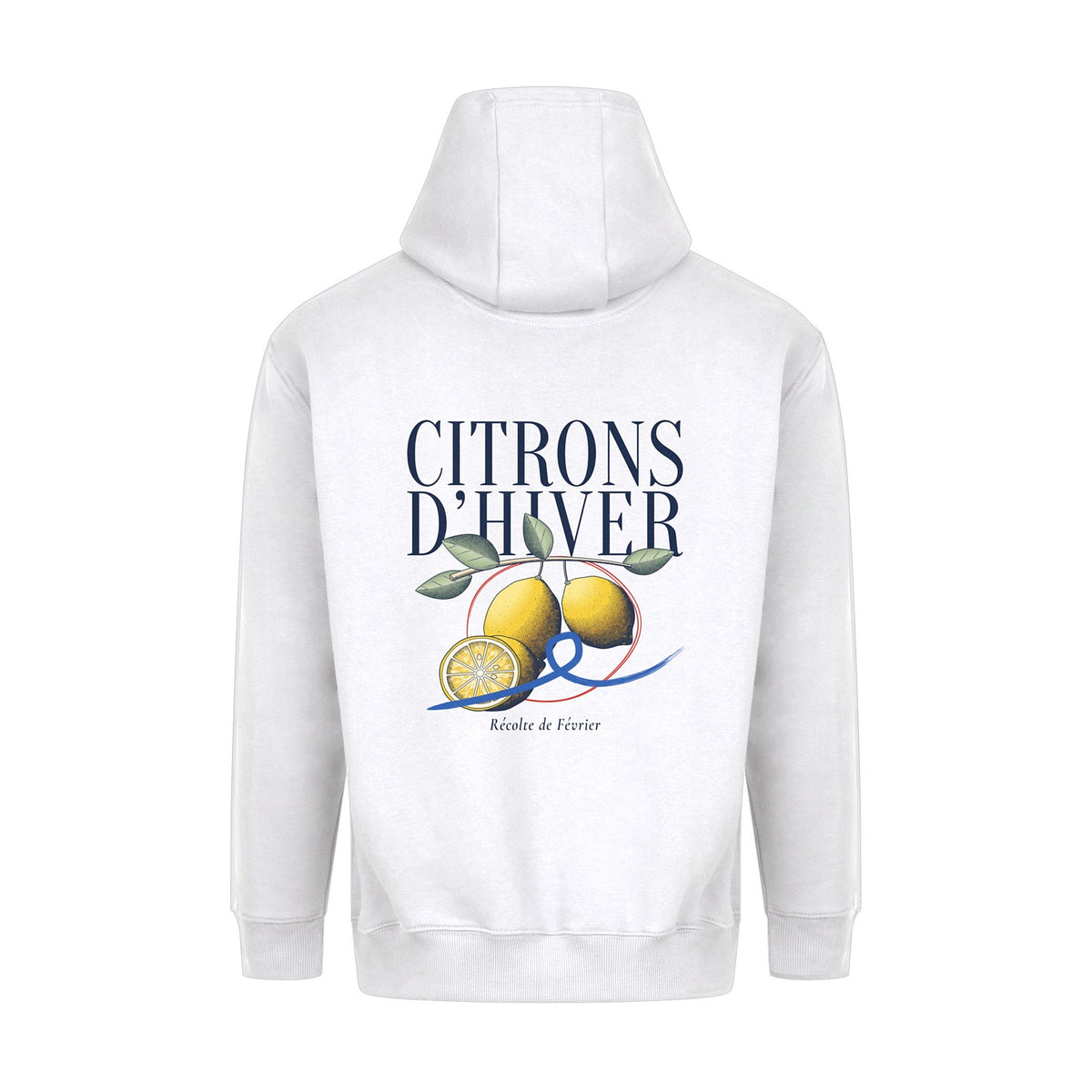 REVØRA Citrons d'Hiver – Hoodie in White, Rückansicht