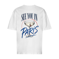 REVØRA See You In Paris – Oversized Shirt in White, Rückansicht