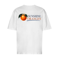 REVØRA Sunshine Oranges – Oversized Shirt in White, Rückansicht