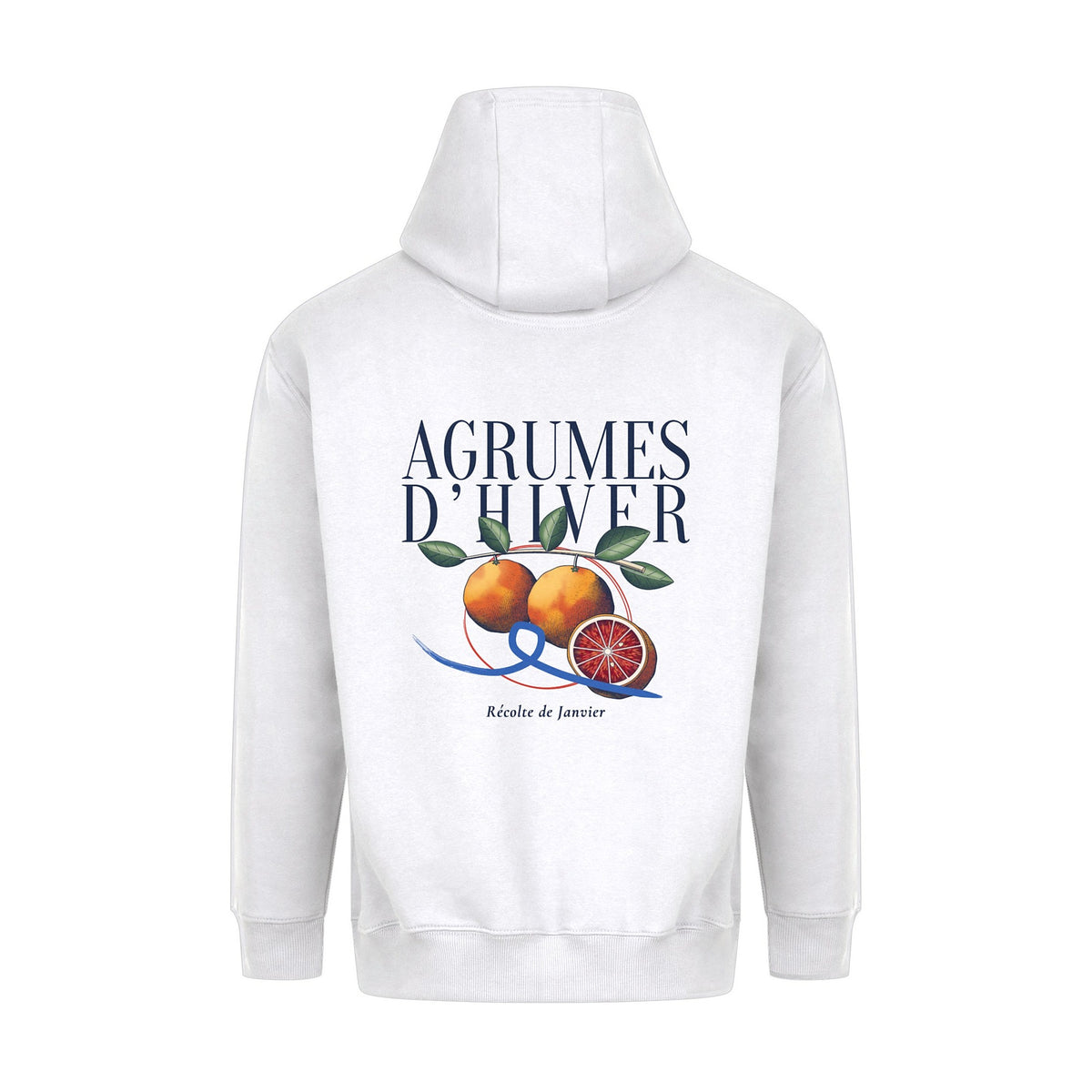 REVØRA Agrumes d'Hiver – Hoodie in White, Rückansicht