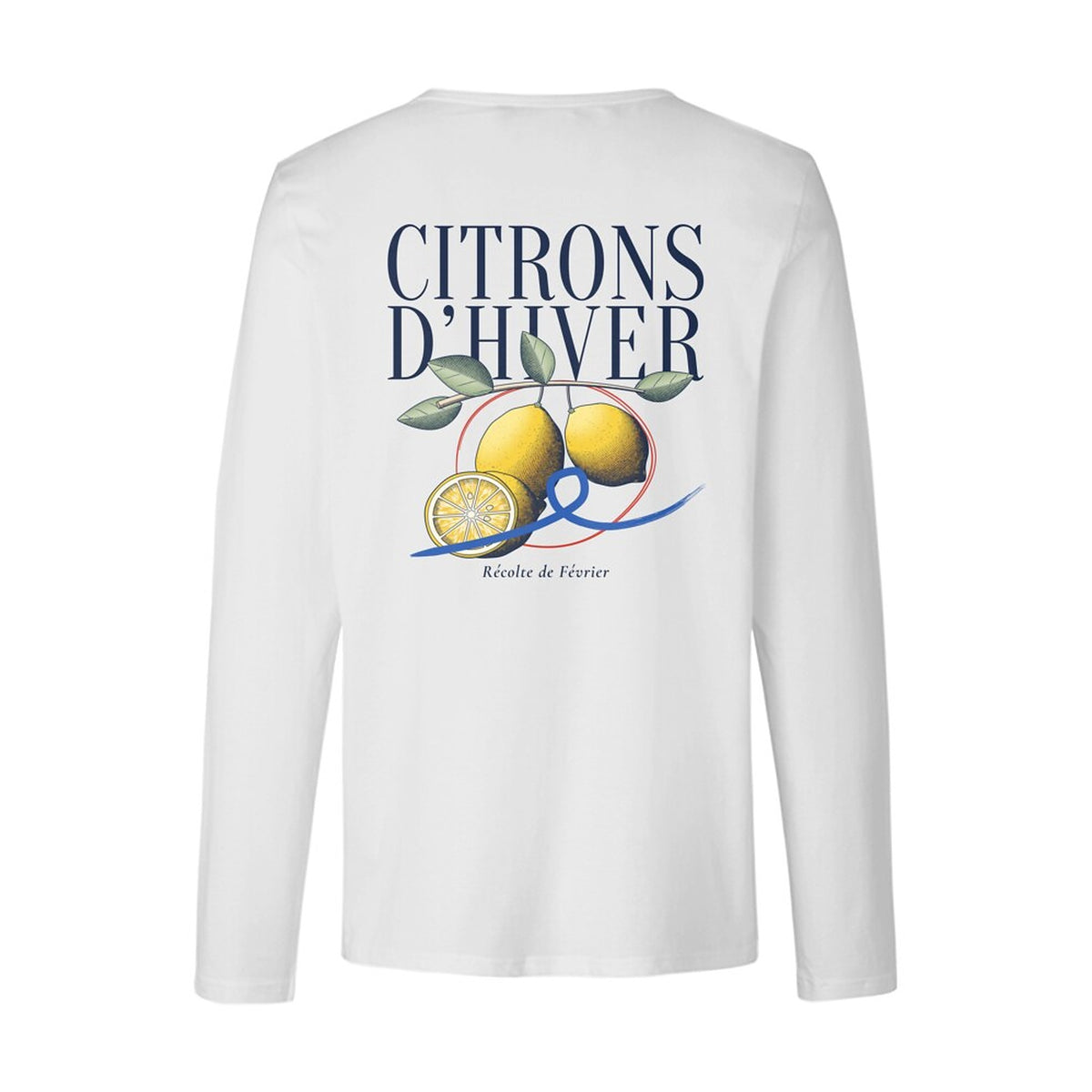 REVØRA Citrons d'Hiver – Longsleeve in White, Rückansicht